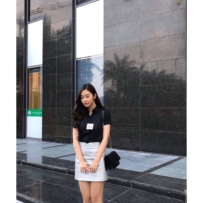 Áo sơ mi trắng tay ngăn Hàng Vnxk