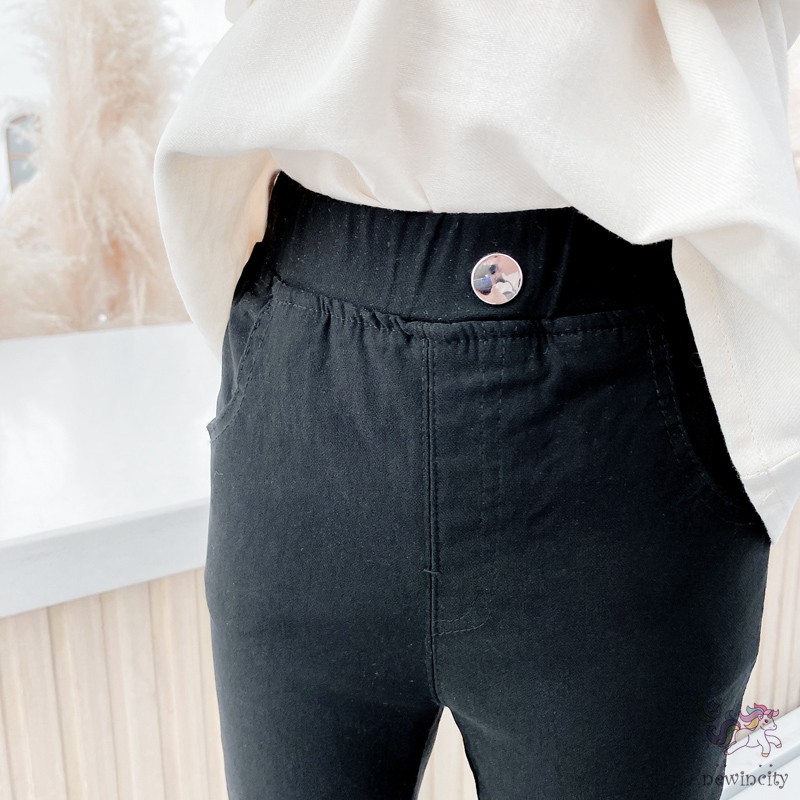 Quần legging ôm dáng co giãn eo cao thời trang mùa thu cho bé gái