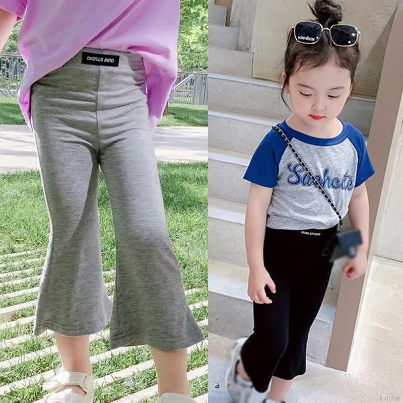 Quần ống loe thời trang mùa hè phong cách hàn quốc dành cho bé gái