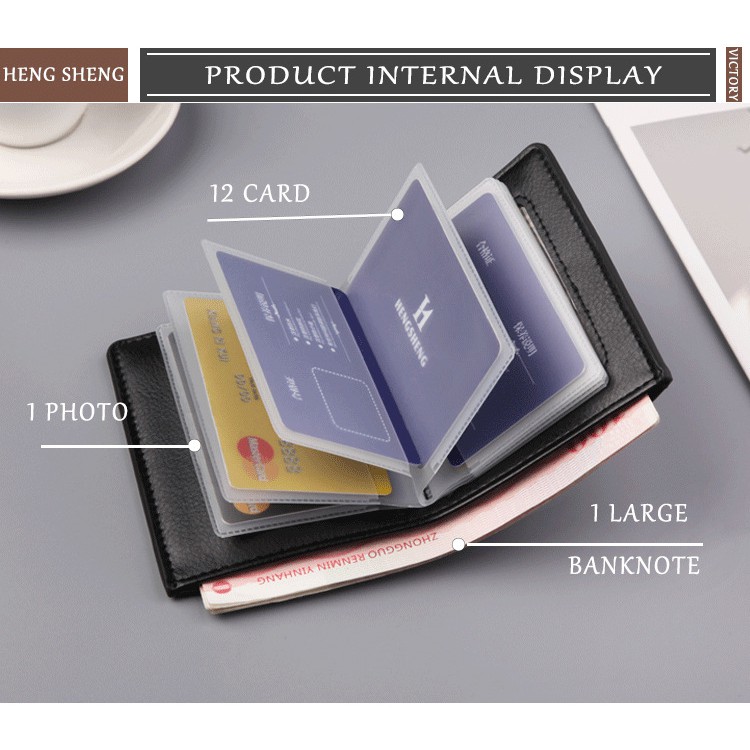 Ví da nam mini Bosumy D1008 nhỏ gọn nhiều ngăn kiểu đứng trẻ trung