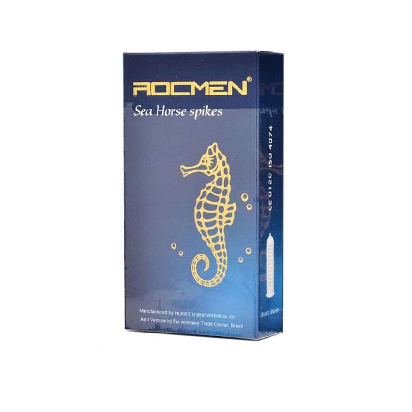 Combo 2 hộp bao cao su gân gai cao cấp ROCMEN xanh