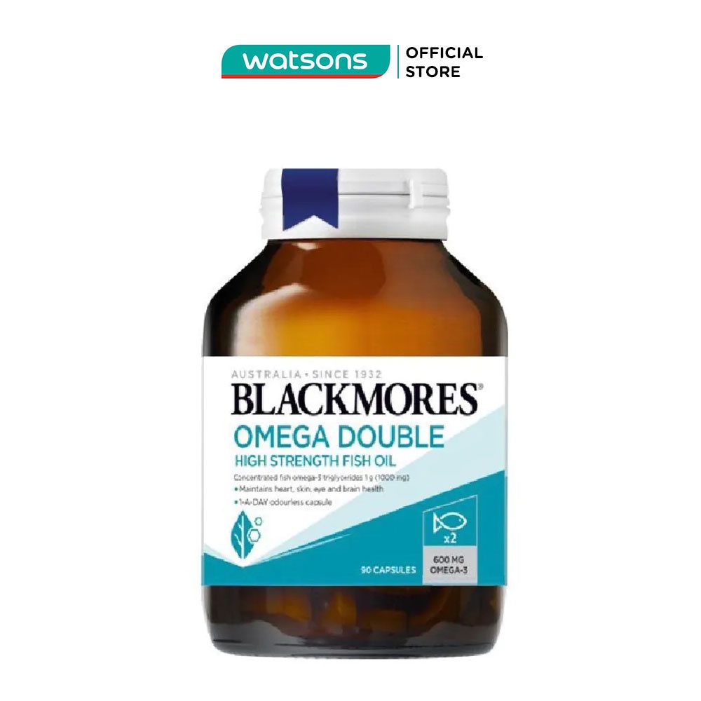 Thực Phẩm Bảo Vệ Sức Khỏe Blackmores Omega Double High Strength Fish Oil Dầu Cá 90 Viên