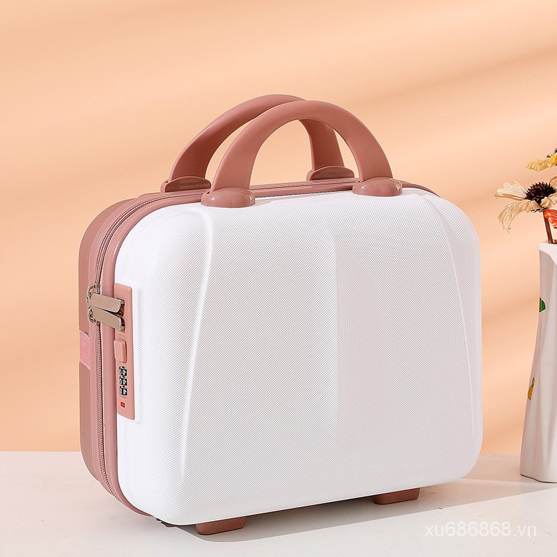 Vali du lịch mini xách tay phong cách Hàn Quốc 14 inch đựng mỹ phẩm dễ thương có khóa mật khẩu nhỏ gọn nhẹ