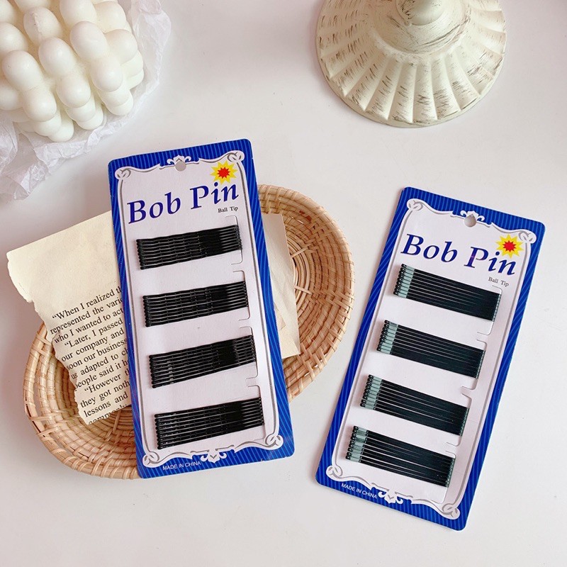 Kẹp tăm đen tiện dụng Ulzzang Bob pin