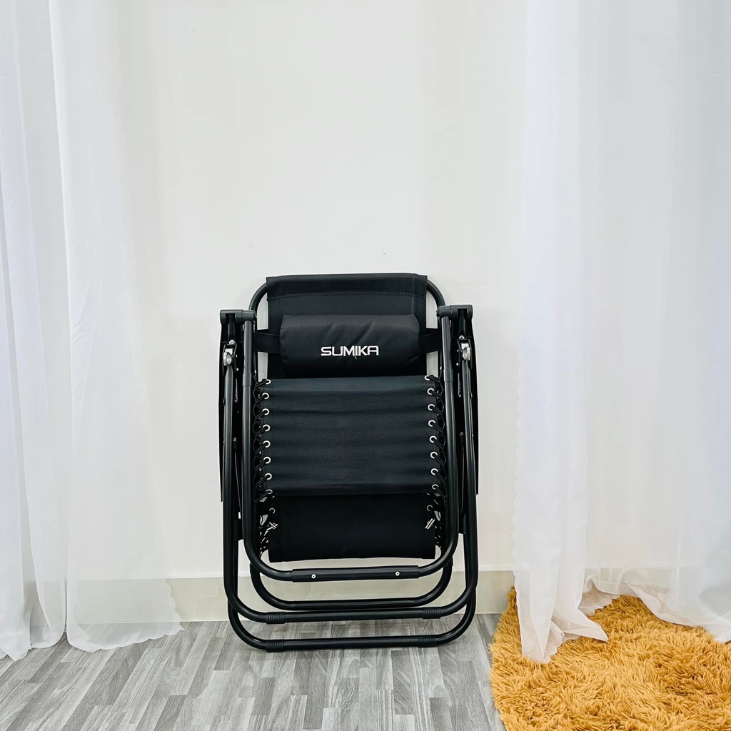 Ghế xếp thư giãn cao cấp SUMIKA - 179A - Khung thép sơn tĩnh điện, vải lưới thoáng mát