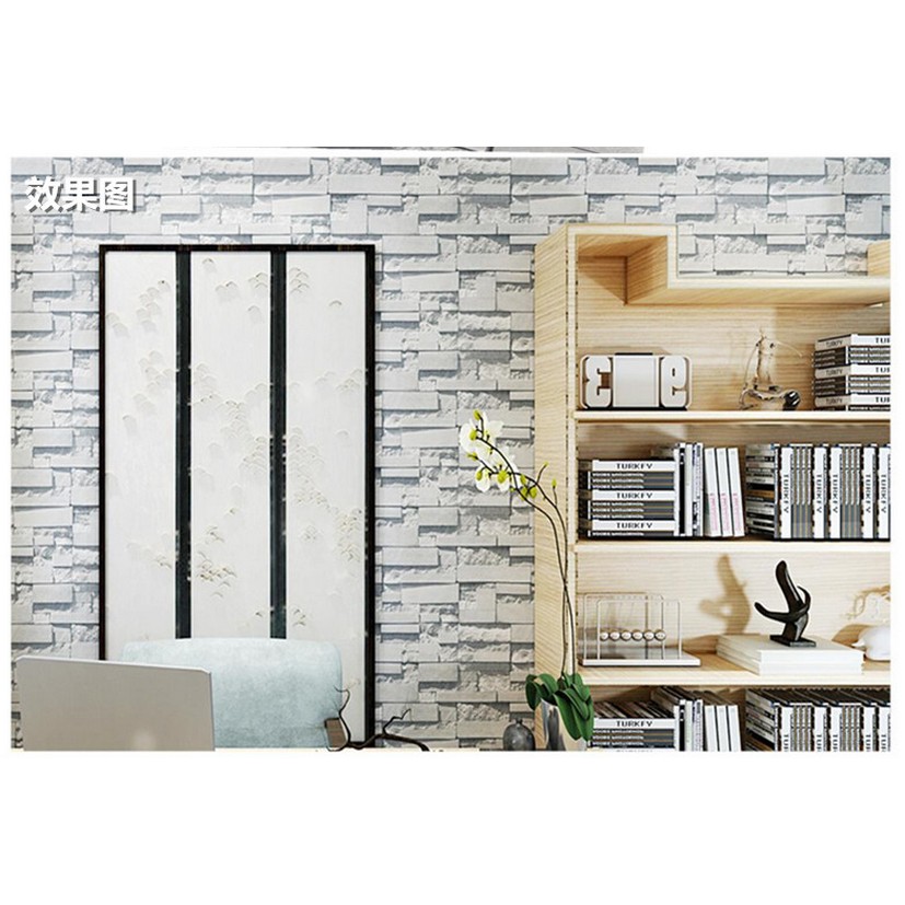 Decal Giấy dán tường giả đá 3D