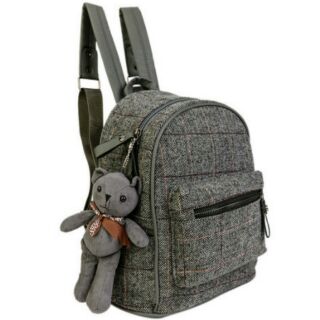 Combo: Balo thời trang gấu Teddy Botusi Xám