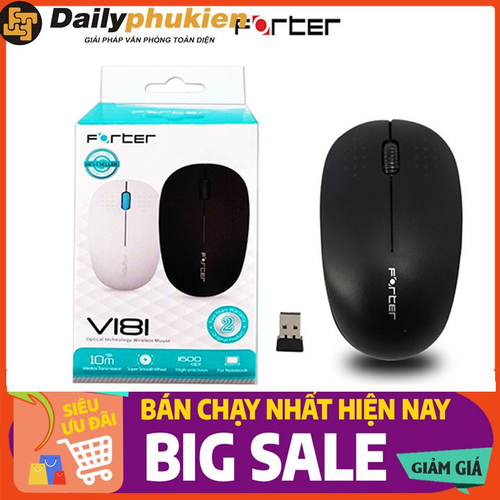 [Mã ELFLASH2 hoàn 10K xu đơn 20K] Chuột không dây Forter V181 dailyphukien