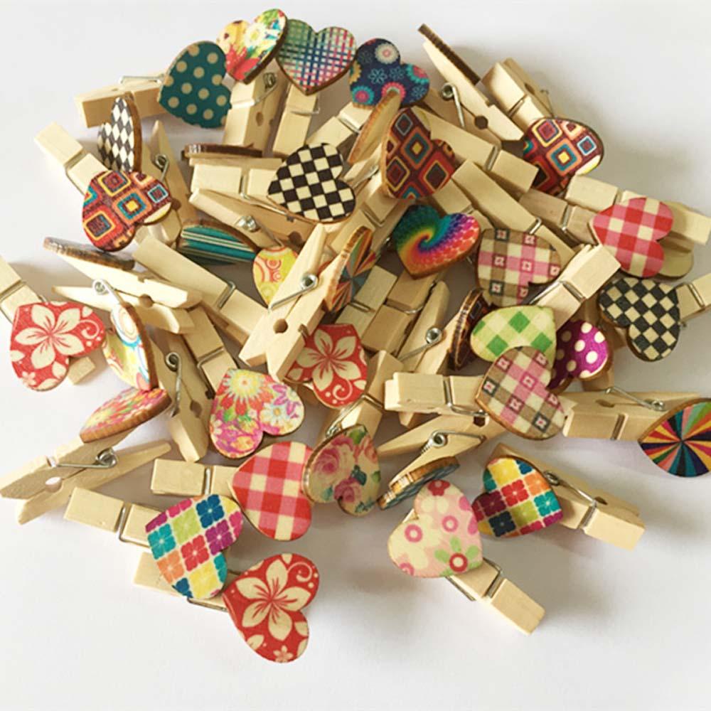 Set 10 Kẹp Gỗ Kẹp Ảnh / Giấy / Thẻ Ghi Chú DIY Đa Ứng Dụng