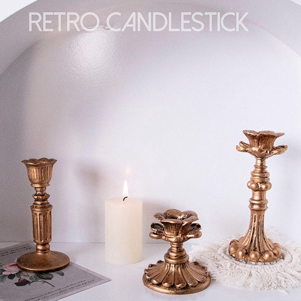 YIYU Giá Đỡ Đèn Cầy Bằng Kim Loại Phong Cách Cổ Điển Độc Đáo Trang Trí Nhà