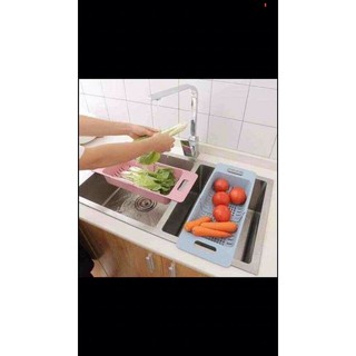 Rổ gác bồn rửa chén xếp gọn đa năng