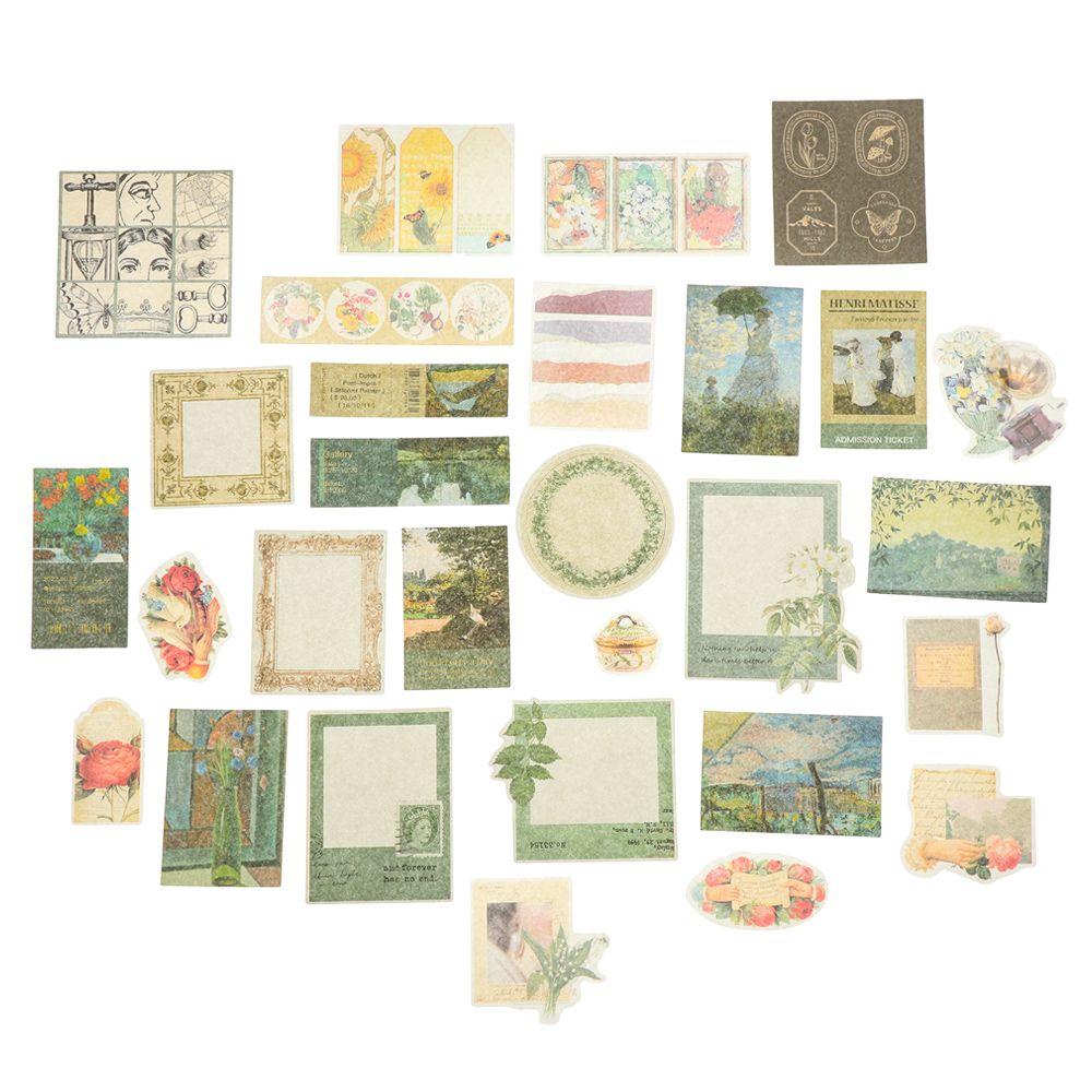 RAINBOW Thẻ Giấy Dán Trang Trí Album Ảnh Sáng Tạo Phong Cách Vintage