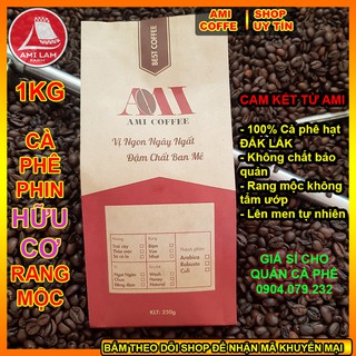 - cà phê hữu cơ nguyên chất pha phin rang mộc 100% nguyên chất -ami