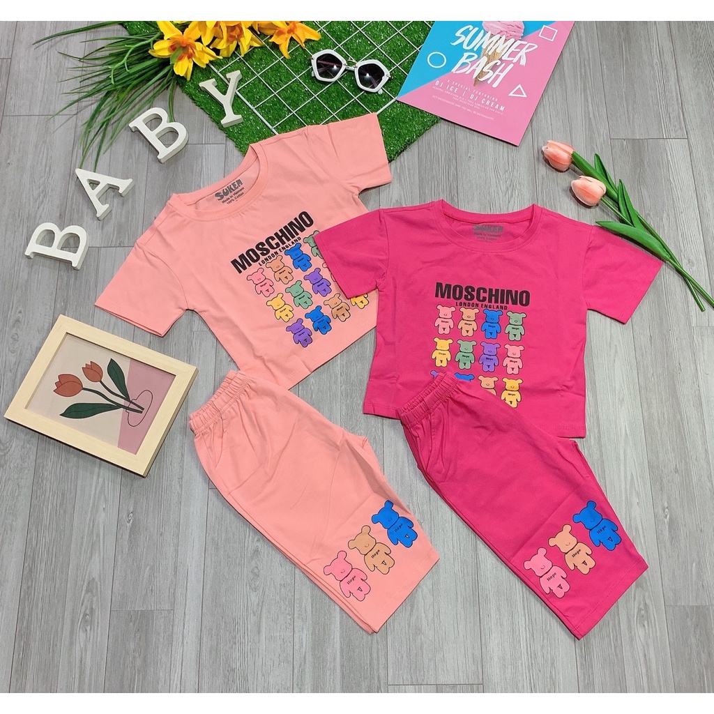 [HÀNG SHOP LẺ SIZE GIẢM GIÁ] Bộ Bé Gái Thun 100%  Cotton SG Loại 1 cao cấp 09-35kg