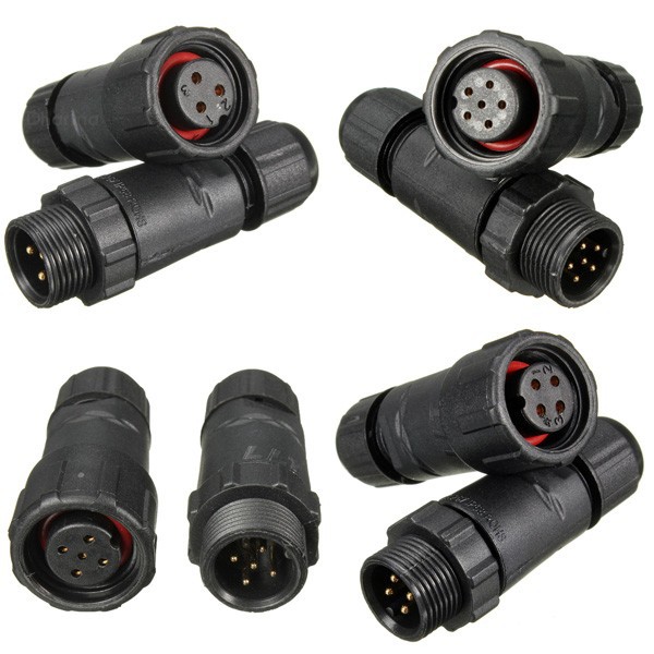 1 Đầu Nối Hàn Chống Thấm Nước Ip68 3 / 4 / 5 / 6pins