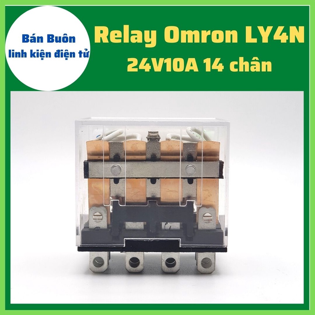 Relay omron 24V 14 chân, Relay trung gian, relay 24V10A 14 chân, 24V LY4N
