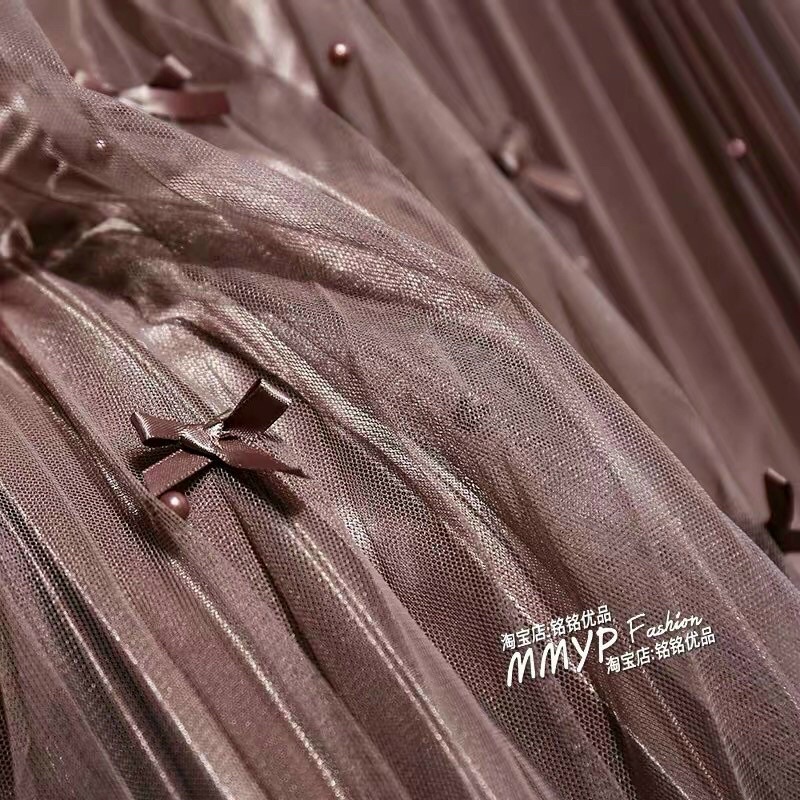 Chân váy công chúa đính nơ ngọc mặc được 2 mặt hàng Quảng Châu