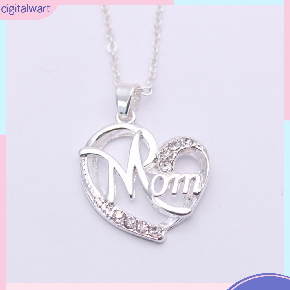 Dây Chuyền Mặt Chữ Mom Đính Đá Thời Trang Dành Cho Nữ