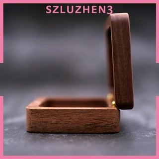 Hộp Đựng Nhẫn Đính Hôn Bằng Gỗ Cây Óc Chó