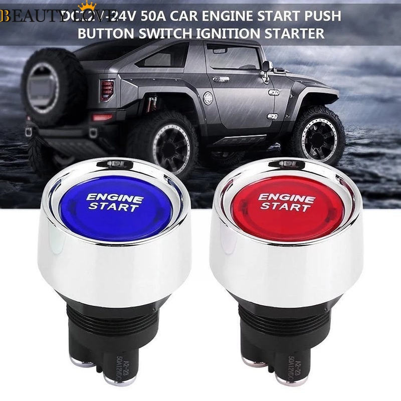 Công Tắc Khởi Động Xe Hơi Có Đèn LED 12V 50A