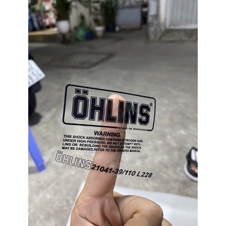 Tem Ohlins Dán Phuộc Bình Dầu Xe Máy Decal Keo Chống Nước Tốt