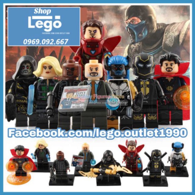 Xếp hình Avengers : Endgame Proxima Midnight Obadiah Nick Fury Dr Strange Iron Man Hawkeye Lego Minifigures Xinh X0215