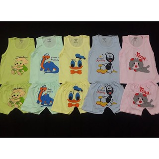 Set 5 bộ cotton ba lỗ đùi cho bé