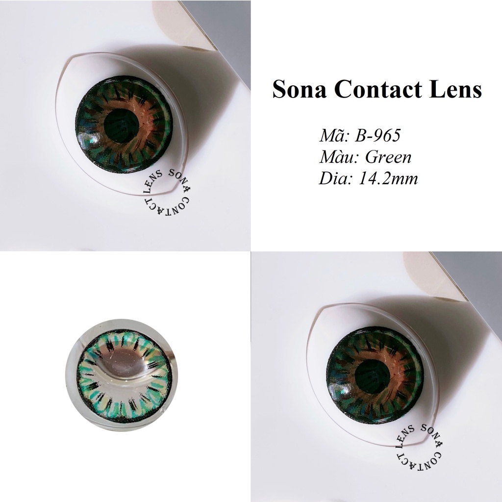 Lens Green B-965 [EXP 9/2023] (kính áp tròng Sona Hàn Quốc)