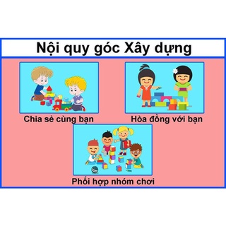 Nội quy các góc chơi trang trí lớp mầm non