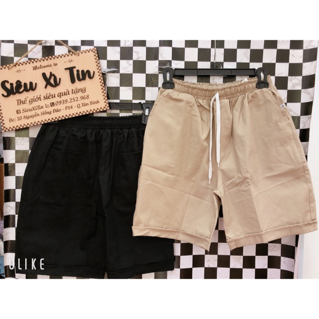 Quần short kaki, quần short unisex