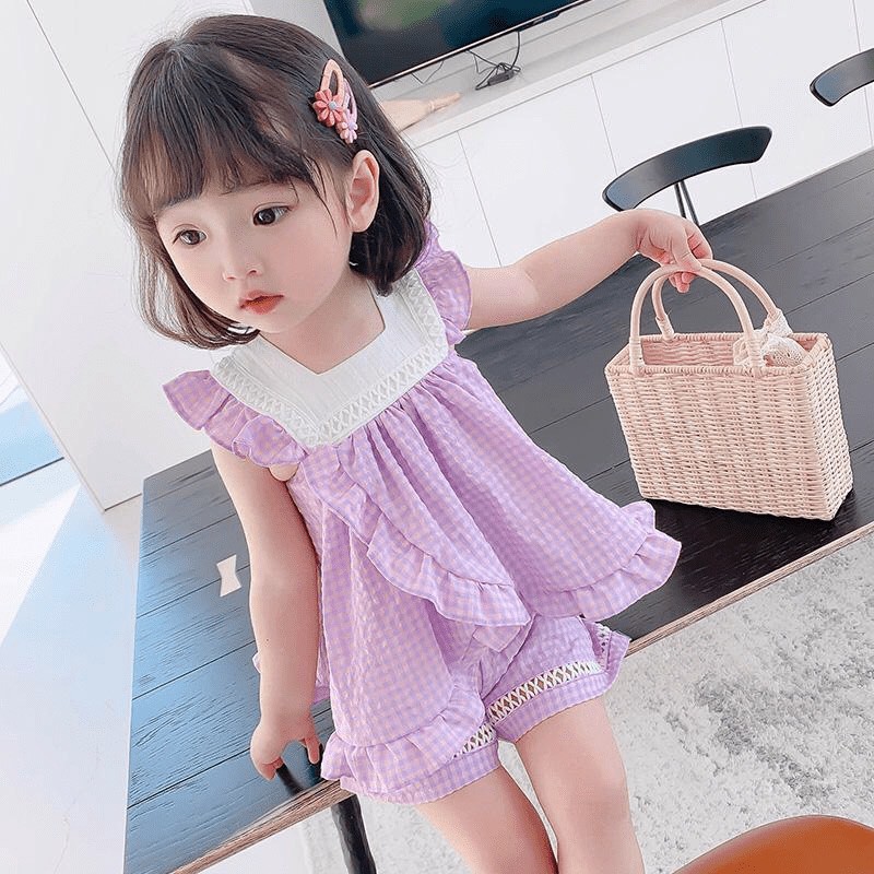 Bộ đồ bé gái - Bộ thô đũi siêu cute cho bé gái