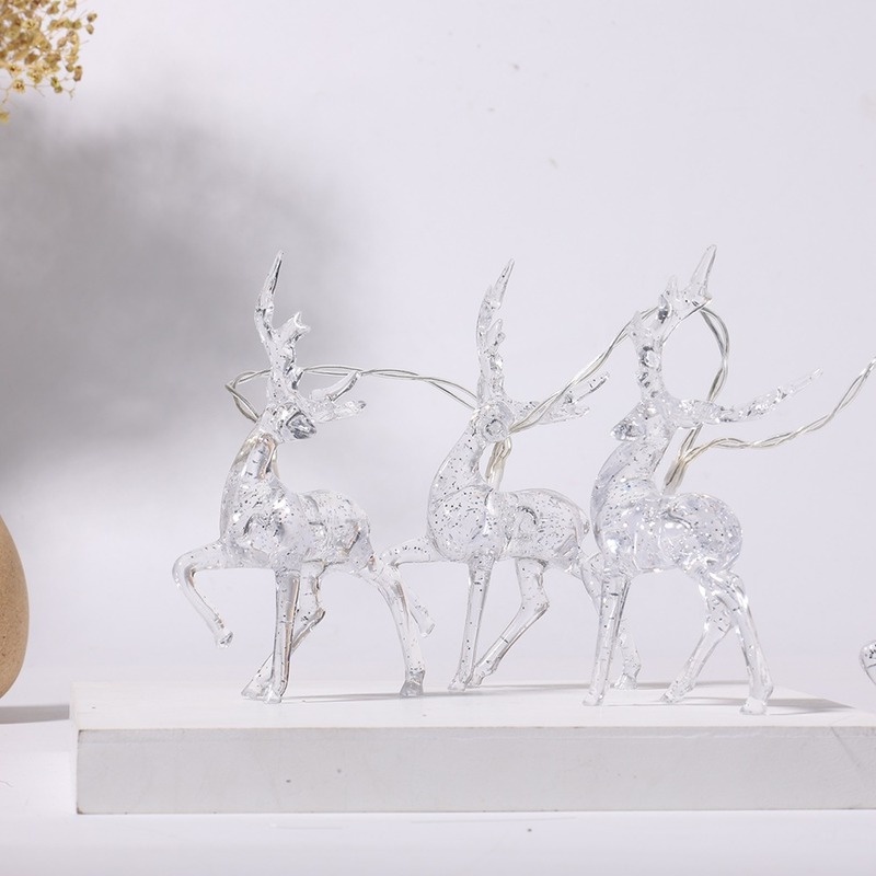 Dây Đèn LED Trang Trí Bằng PVC Trong Suốt 1.5M Hình Nai Sừng Tấm