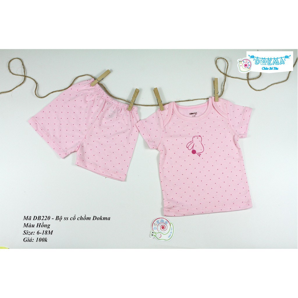 Dokma - Bộ cộc tay cổ chồm 6-18m DB220