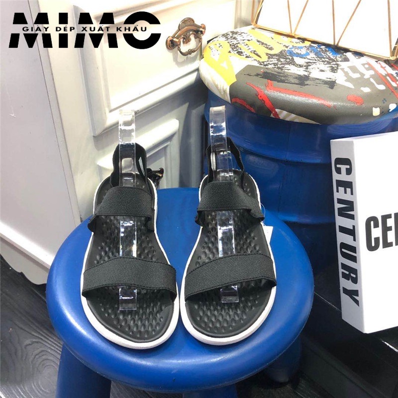 Sandal Cross Literide, xăng đan nữ thời trang màu đen đế trắng cực êm nhẹ, bền đẹp