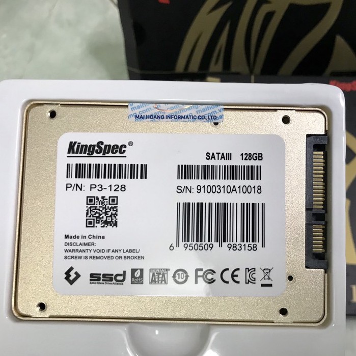 Ổ cứng SSD 120GB KingSpec / Nhôm Mai Hoàng / Sản phẩm chính hãng - Bảo hành 36 tháng !