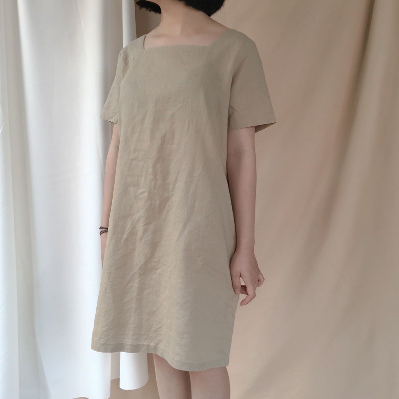 Vải linen màu nude tối