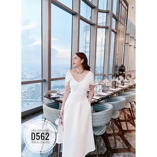 Bigsize Đầm xoắn ngực D562