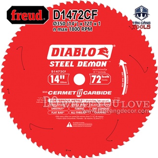 Lưỡi cắt sắt hợp kim tua chậm diablo 350 x 25.4 mm x 72t freud d1472cf