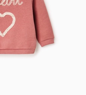 Áo nỉ da cá Zara Heart