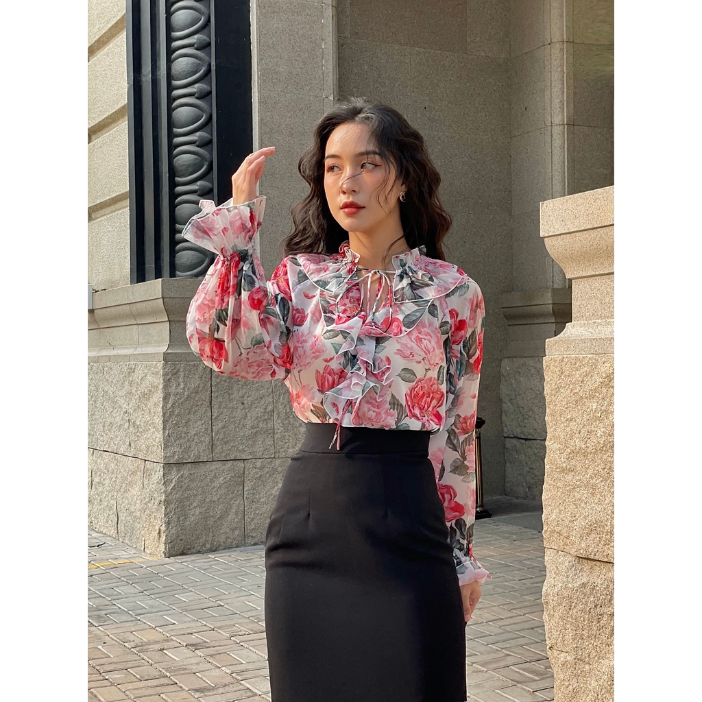 Chân váy bút chì pha ren HUONG BOUTIQUE HBZ395