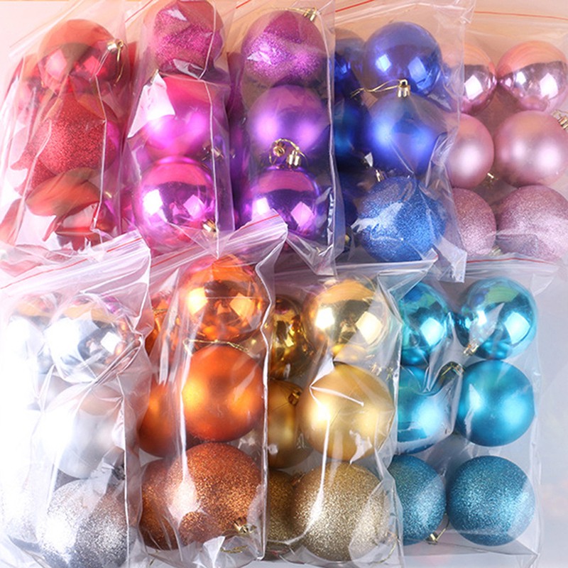 Set 6 Quả Châu Trang Trí Noel 8 CM