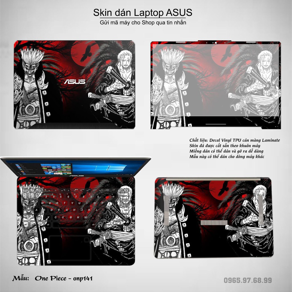 [Mã ELFLASH5 giảm 20K đơn 50K] Skin dán Laptop Asus in hình One Piece bộ 17 (inbox mã máy cho Shop)