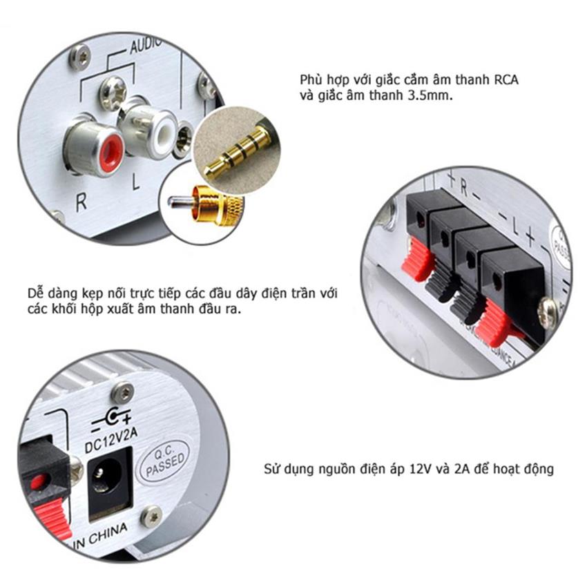 Bộ Khuếch Đại Âm Thanh LEPY LP808 - CÔNG SUẤT LỚN, 3 KÊNH ĐẦU RA, ÂM THANH CHUẨN MỰC  amply Bluetooth mini