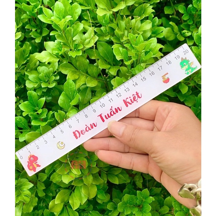 Thước Kẻ acrylic Nhiều Hình Thú Dễ Thương Cute, in tên theo yêu cầu