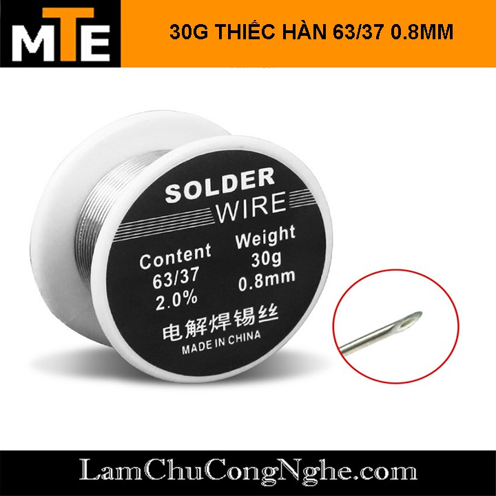 30G Thiếc hàn 63/37 0.8mm flux 2% nhiệt độ nóng chảy thấp