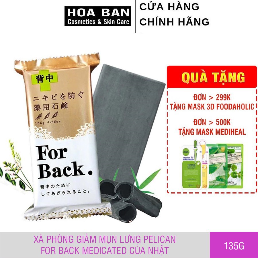 Xà phòng giảm mụn lưng Pelican For Back Medicated của Nhật 135g