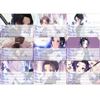 Nhãn vở anime kimetsu no yaiba/ Diệt quỷ cứu nhân (combo 3 set 27 nhãn)