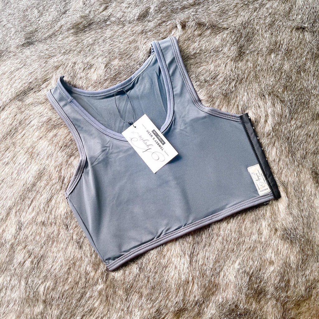 Áo Nịt Ngực Tomboy Lưới Mỏng 4D Thoáng Khí Thể Thao Ba Lỗ Thun Trơn Gen Cứng Có Viền Móc Cài Hông Bigsize  Nguyễn Nguyên