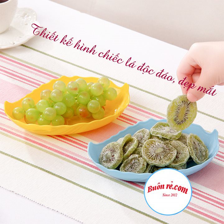 Đĩa nhựa hình lá Việt Nhật 2 size to nhỏ (MS:1241 1242) đựng hoa quả, bánh kẹo, đồ ăn thiết kế mới lạ đẹp mắt -br 01226