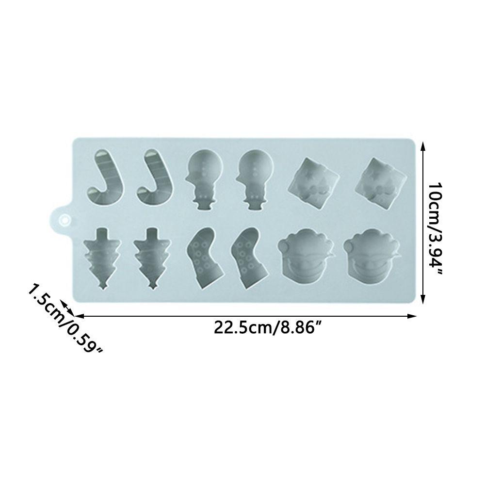 Khuôn Silicone Làm Xà Phòng 12 Ô Chủ Đề Giáng Sinh